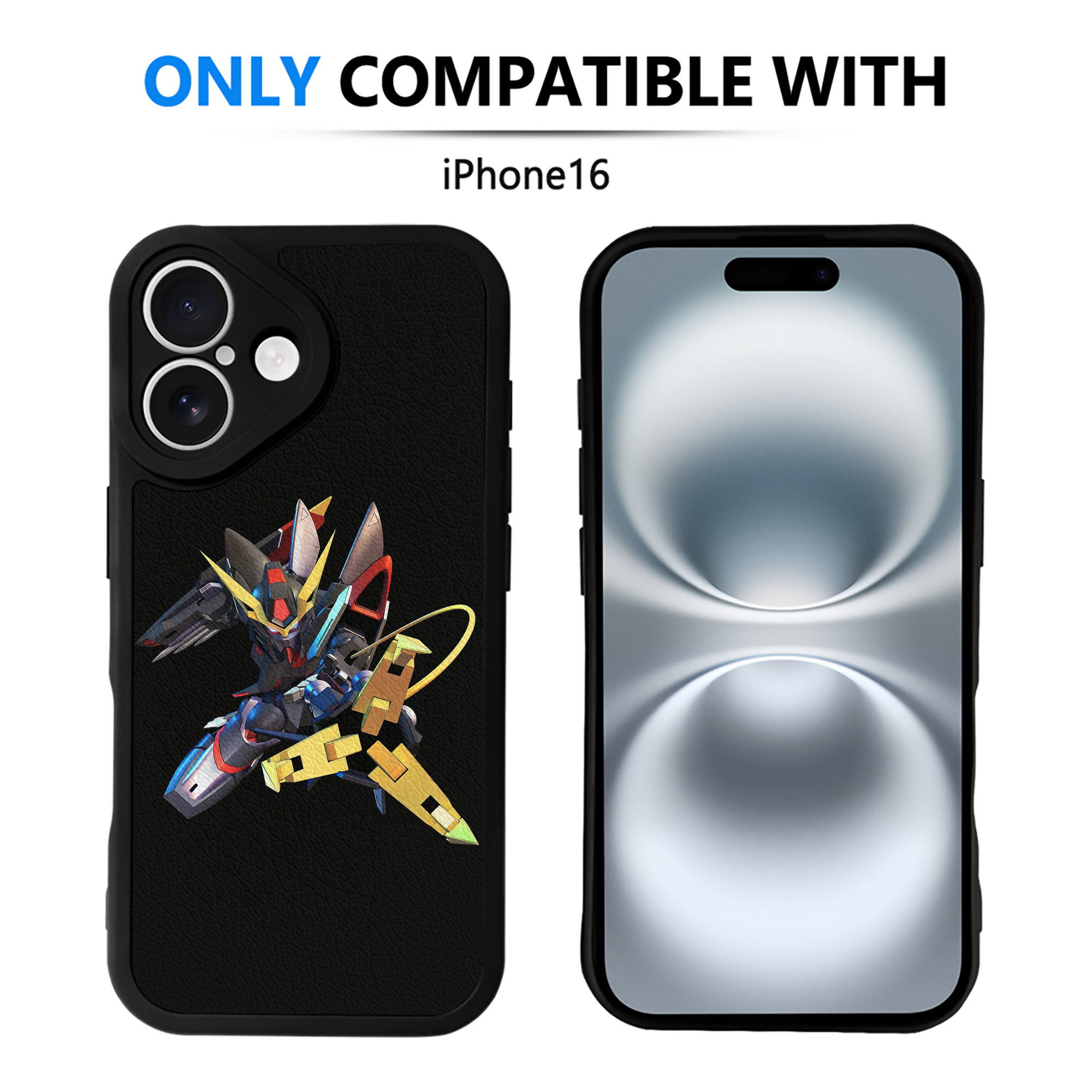 （画像用） 機動戦士ガンダム Mobile Suit Gundam 【iPhone 16シリーズ対応】シリコンスマホケース（レザー調） 材質：シリコン